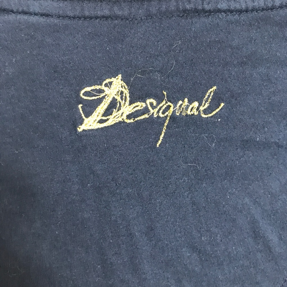 Desigual Artistic Green and Blue V-Neck Sweater - Picture 6 of 7